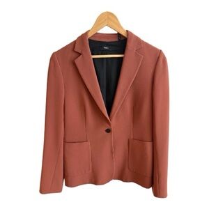 Theory Gabrielle Modern Crepe Blazer, One Button, rust/terracotta color, Size 6